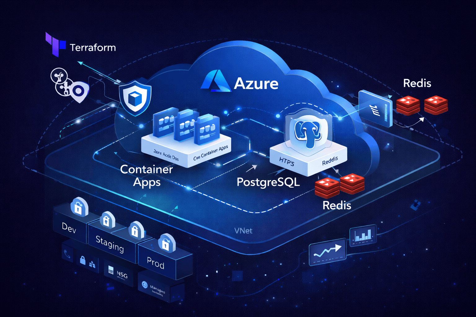 Production Infrastructure on Azure: Reliability, Security, and Cost Efficiency